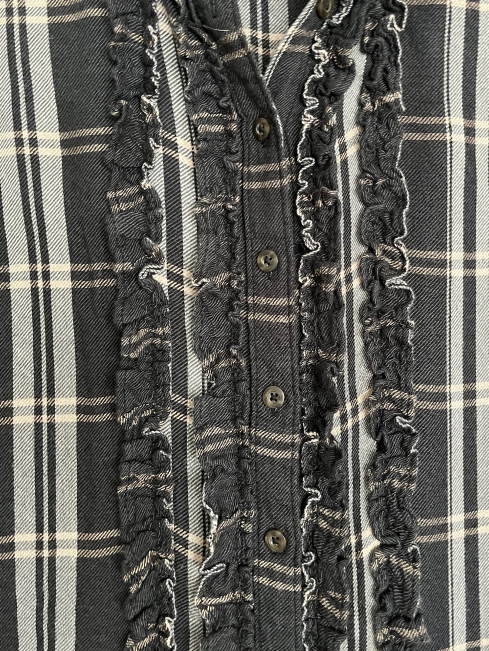 Anthropologie Pilcro Oversized Tuxedo Button Down Shirt - Size XXS - EUC - Picture 6 of 14
